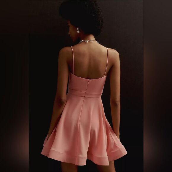 Mac Duggal Sleeveless V-Neck Bow Mini Dress Sz 0 NWOT - Picture 2 of 12